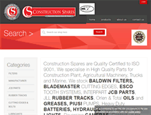 Tablet Screenshot of constructionspares.com